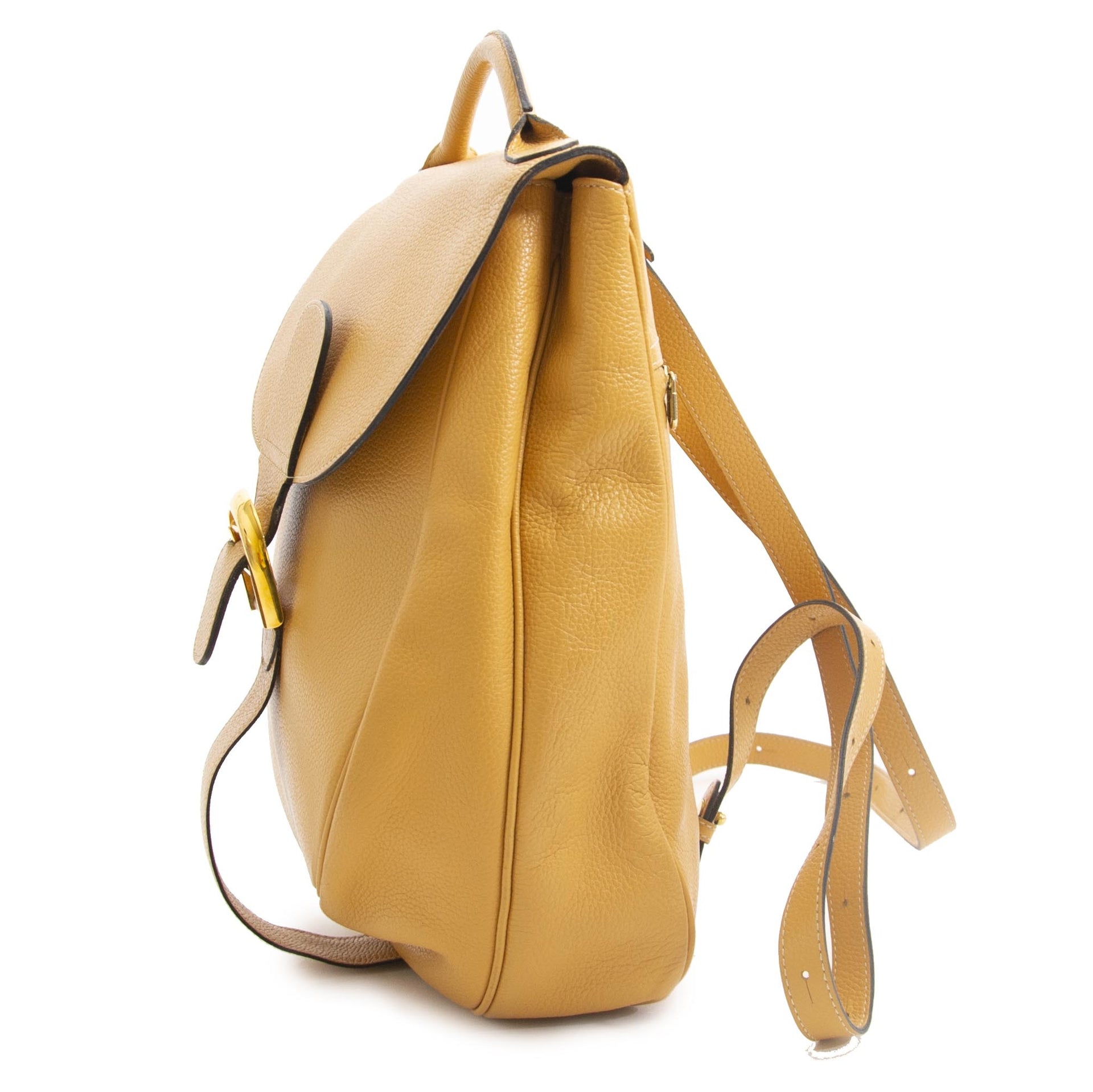 Delvaux Yellow Brillant Backpack secondhand for the best price
