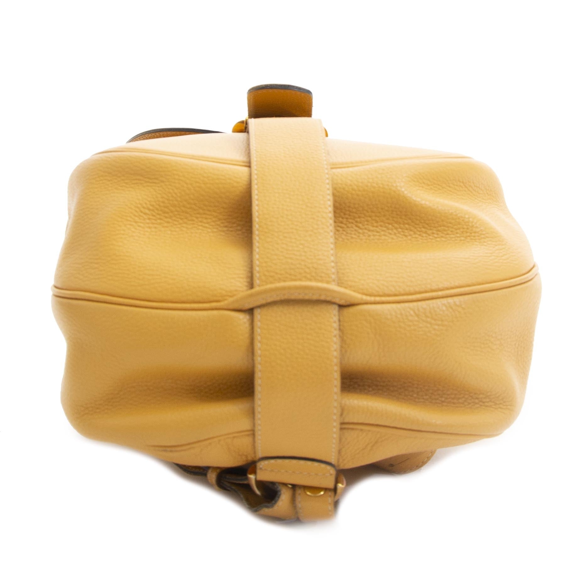 koop veilig online jou tweedehands Delvaux Yellow Brillant Backpack