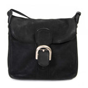 shop safe online secondhand Delvaux Black Nubuck Brillant Baudrier Shoulder Bag