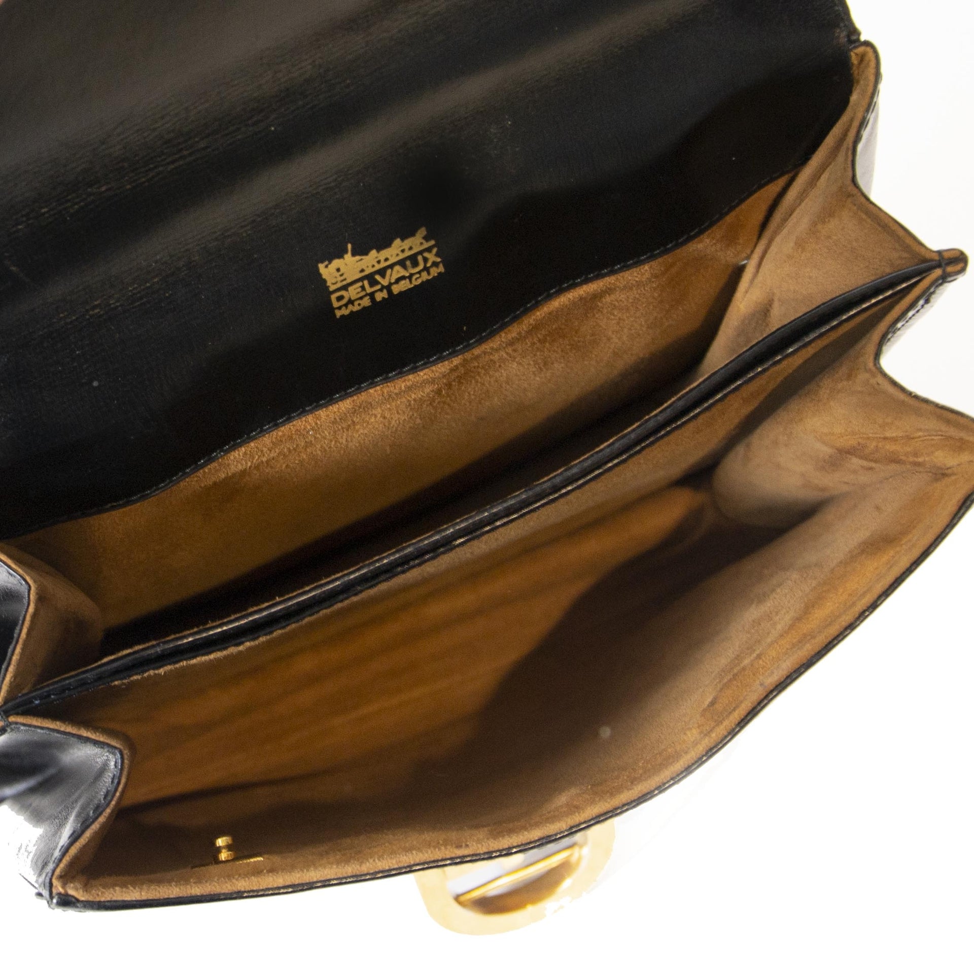 Authentieke tweedehands vintage Delvaux Brillant Baudier Black Bag koop online webshop LabelLOV