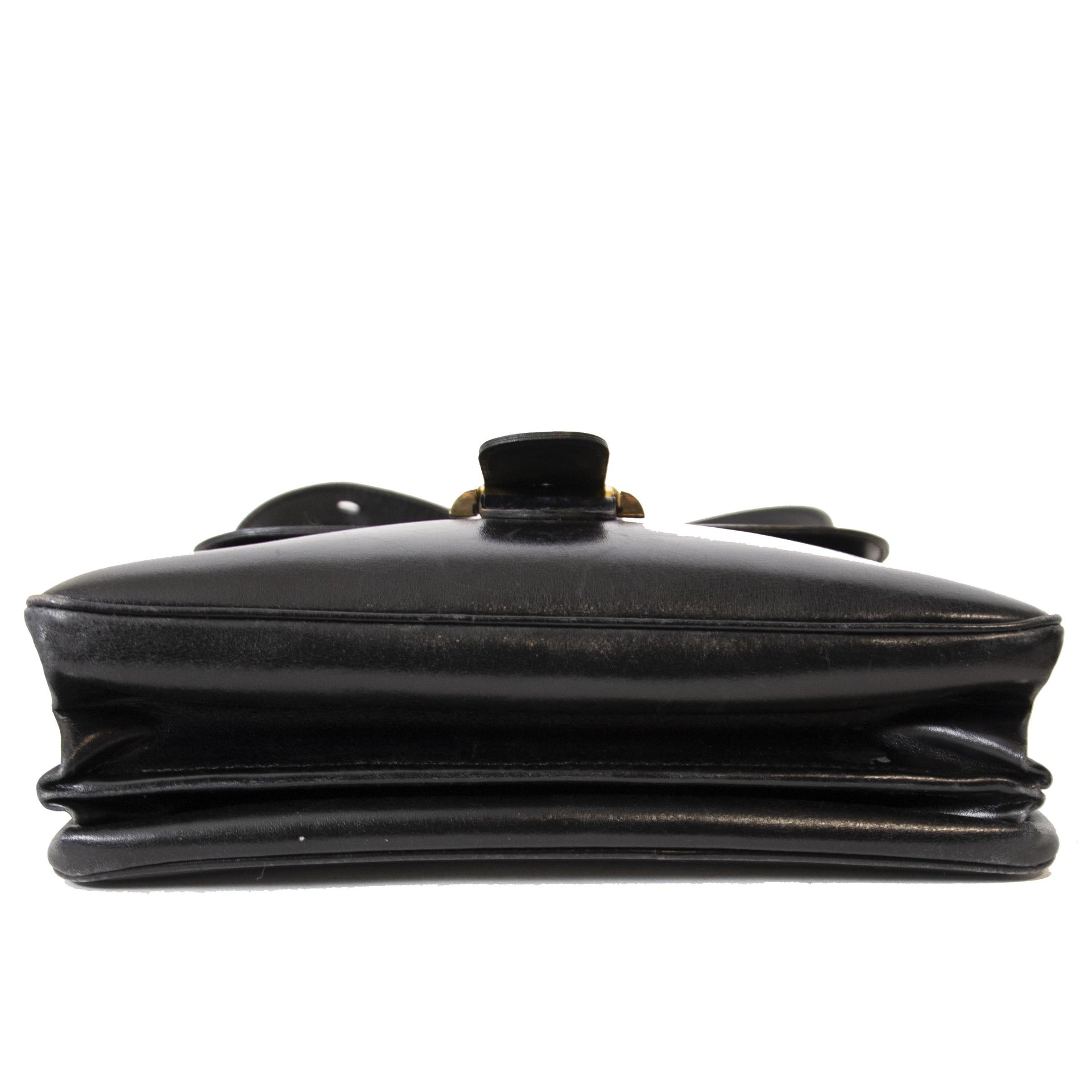Authentieke tweedehands vintage Delvaux Brillant Baudier Black Bag koop online webshop LabelLOV