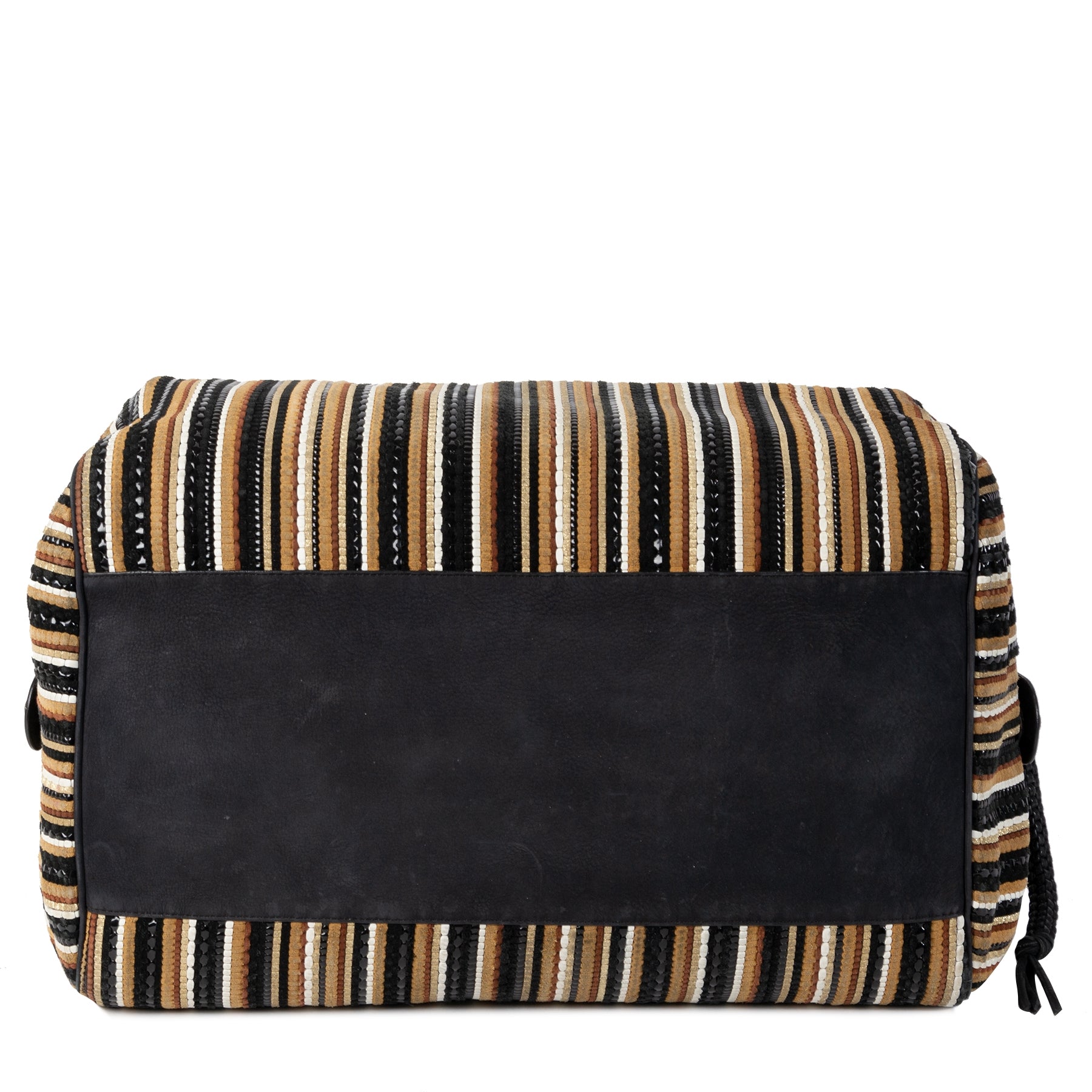 Delvaux Black & Brown Toile de Cuir Duffel Bag for sale online at Labellov secondhand luxury
