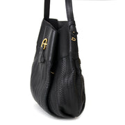 koop veilig online aan de beste prijs Delvaux Black Woven 'Toile De Cuir' bag