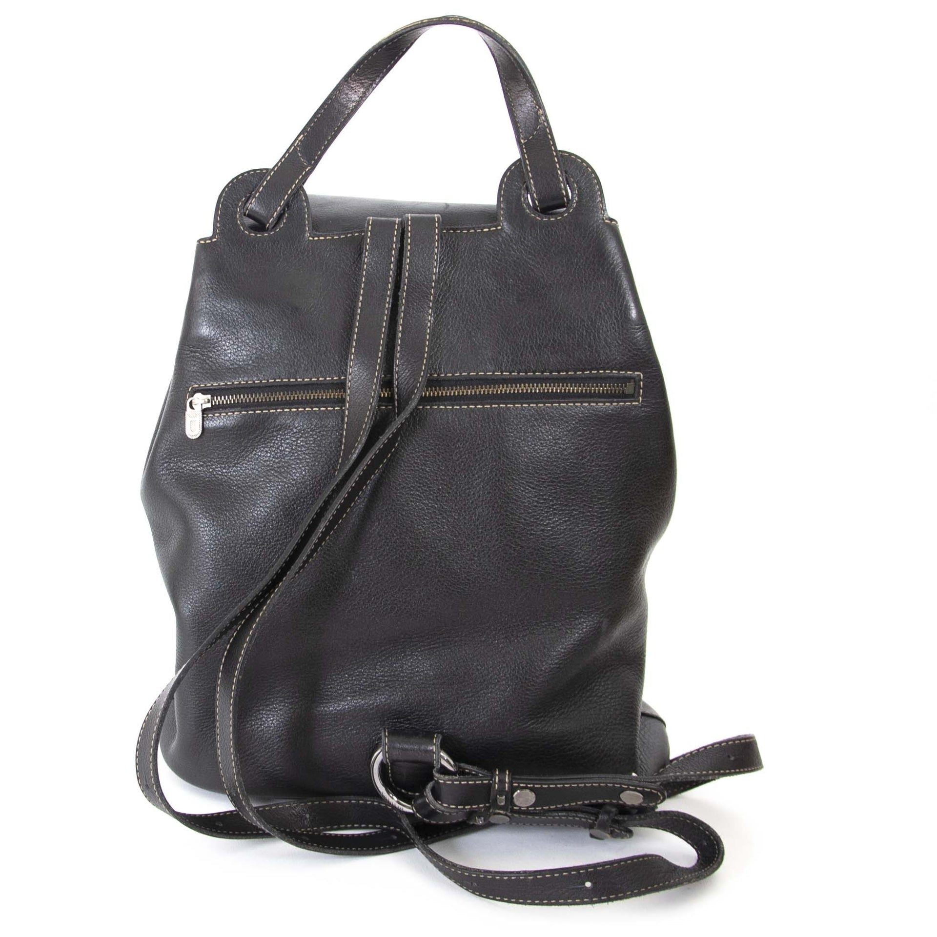 Delvaux Black Soleil rugzak nu te koop bij labellov vintage webshop aan de laagste prijs