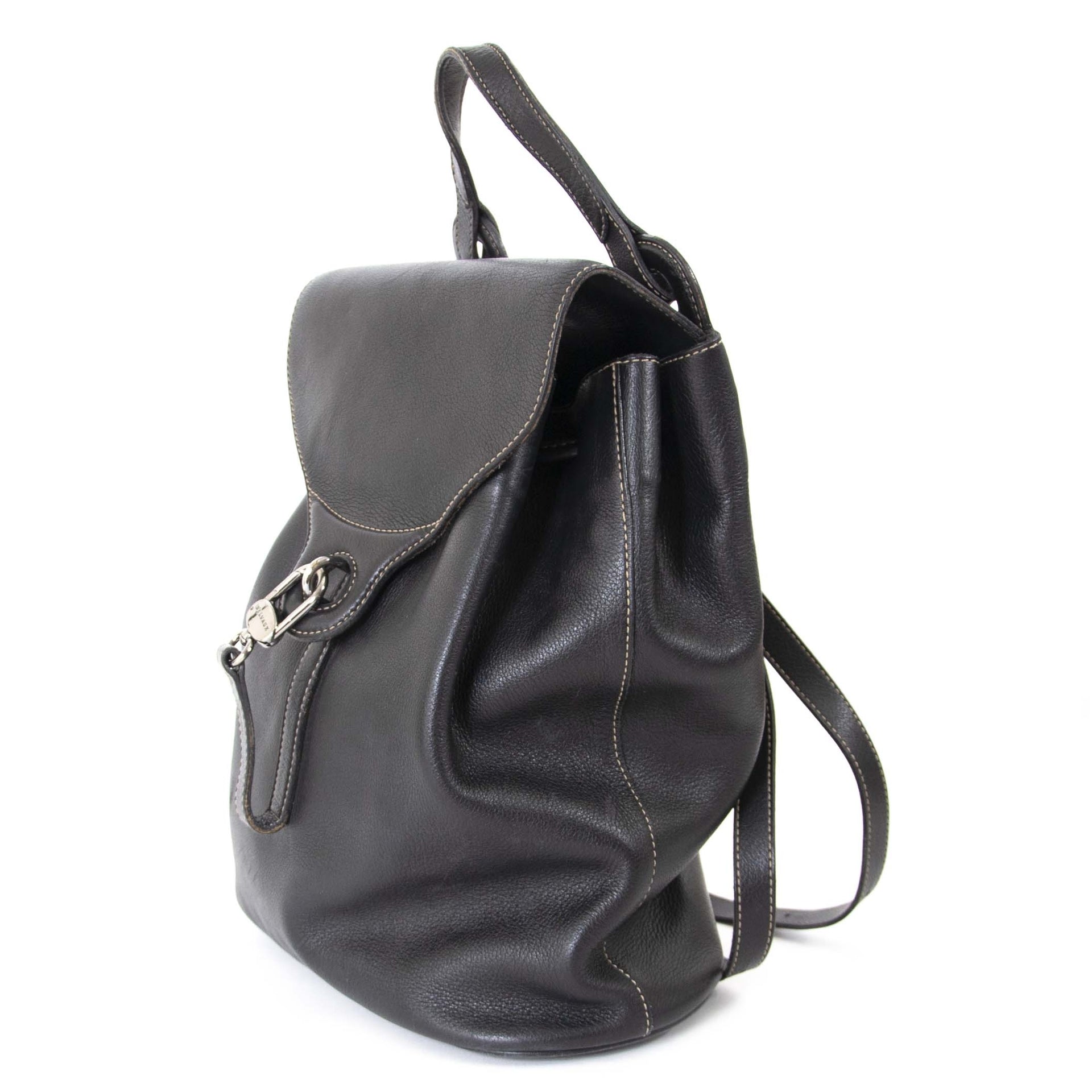 Delvaux Black rugzak nu te koop bij labellov vintage webshop aan de laagste prijs