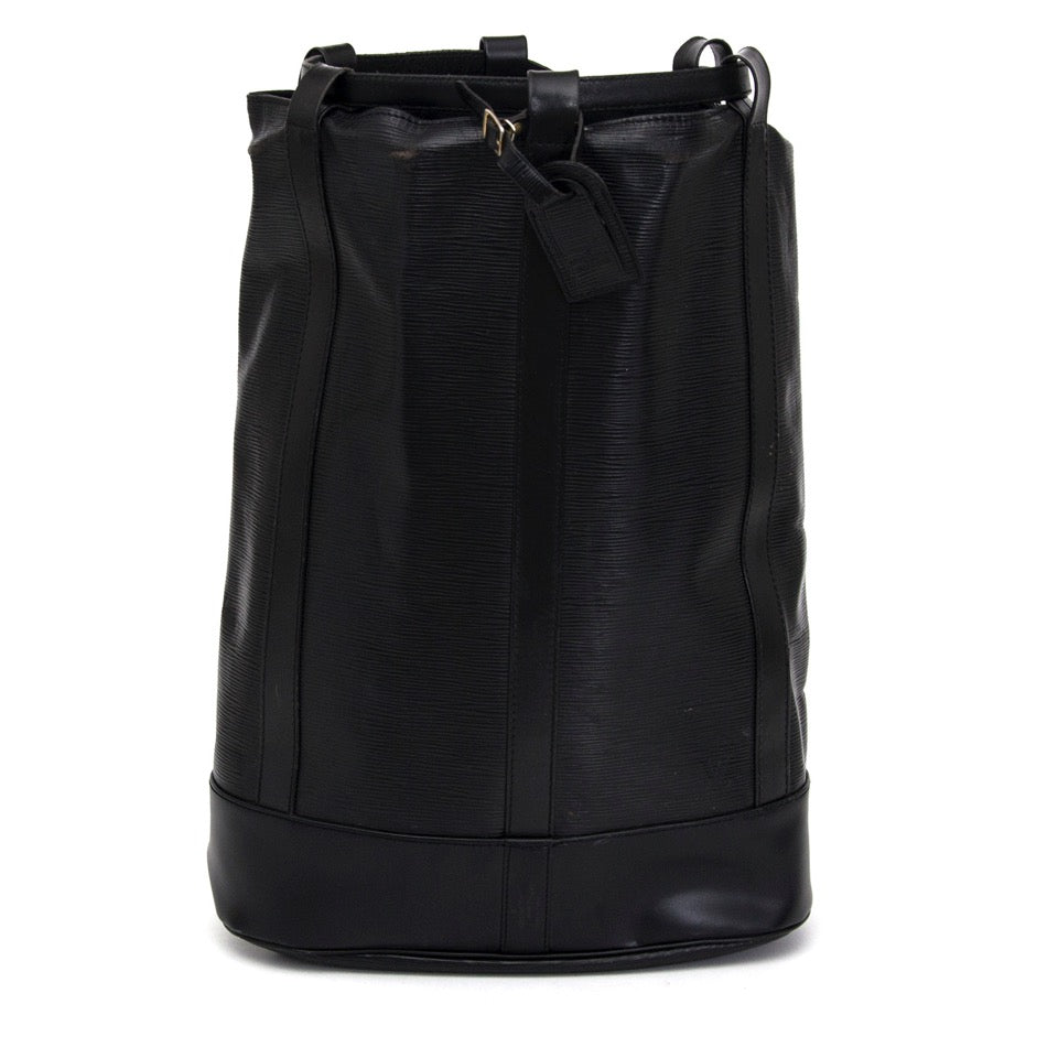 Buy Louis Vuitton black Epi Radonnee backpack hardware at the right price at LabelLOV vintage webshop. Luxe, vintage, fashion. Safe and secure online shopping. Antwerp, Belgium.