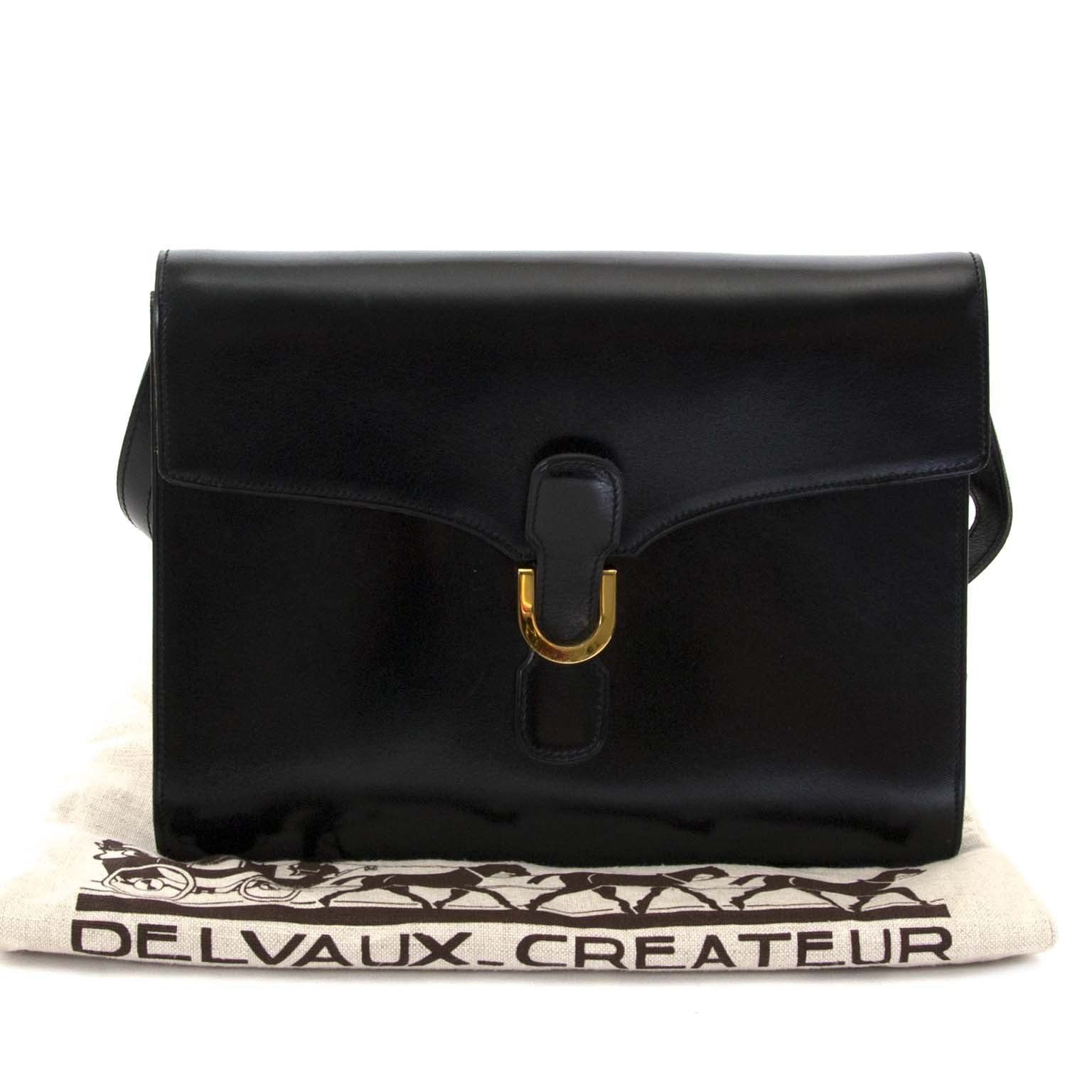 Delvaux Black Leather Shoulder Bag