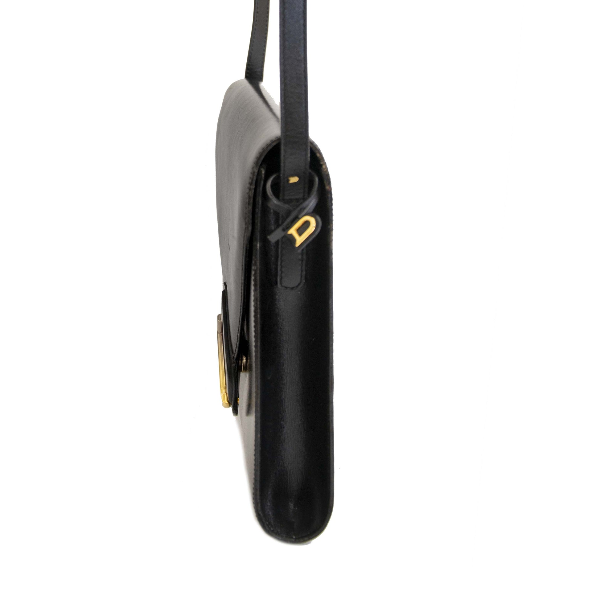 Delvaux Romeo Black Shoulder Bag for sale at Labellov secondhand luxury in Antwerp