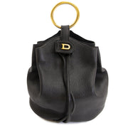 Delvaux Black Leather Bucket Bag now for sale at labellov vintage fashion webshop belgium