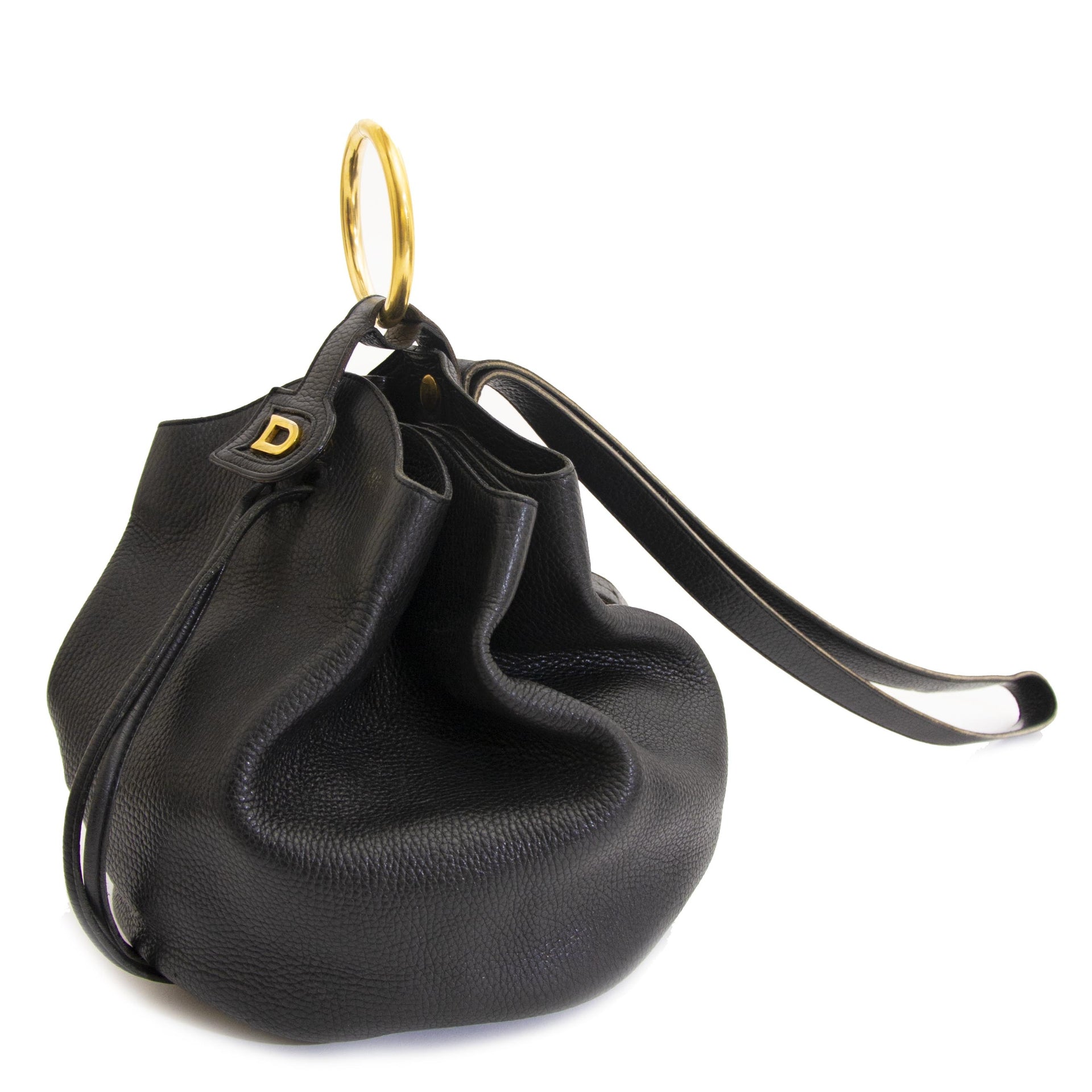delvaux zwarte bucket tas nu te koop bij labellov vintage webshop belgië aan de laagste prijs