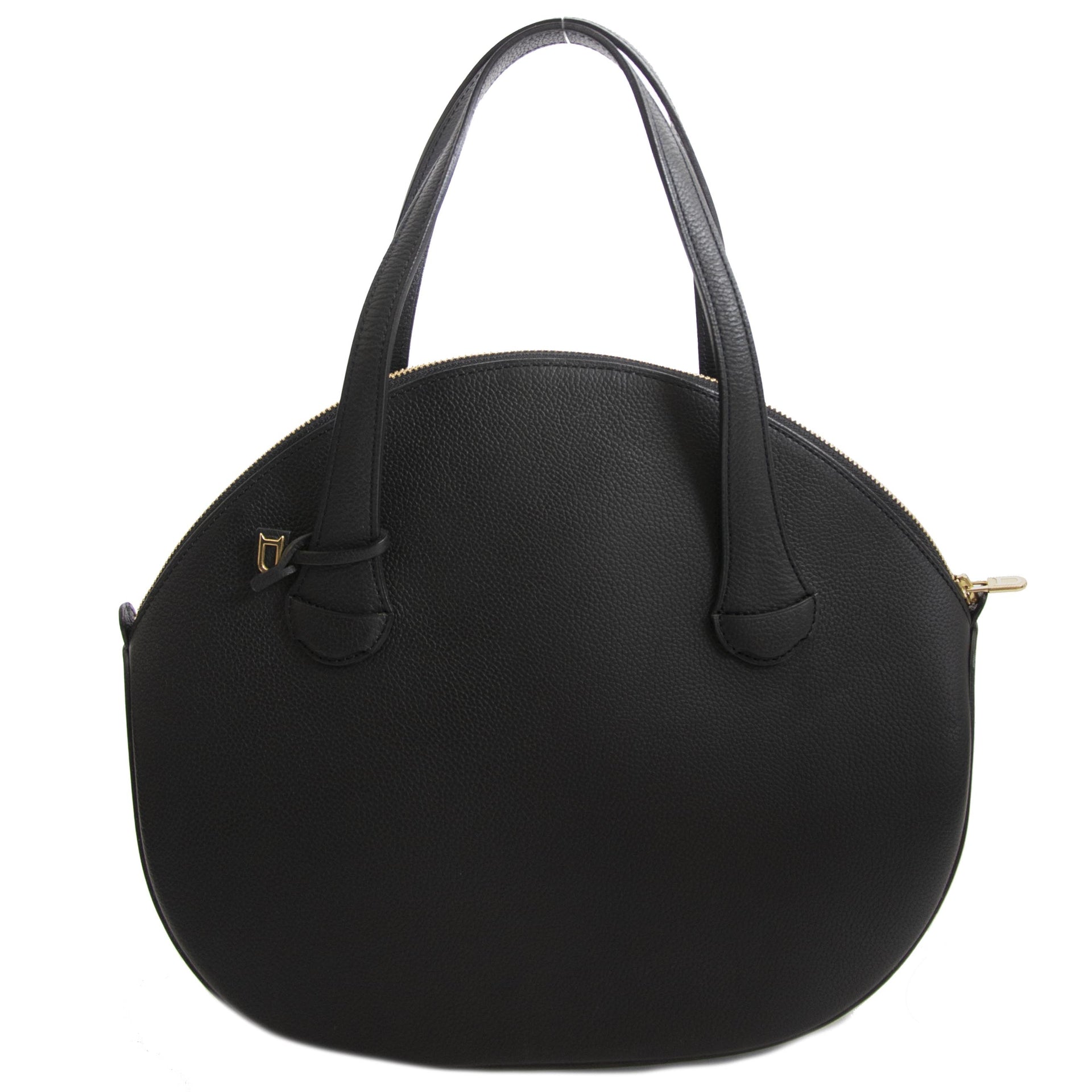 Delvaux Black Round Circle Bag now for sale at labellov vintage fashion webshop belgium
