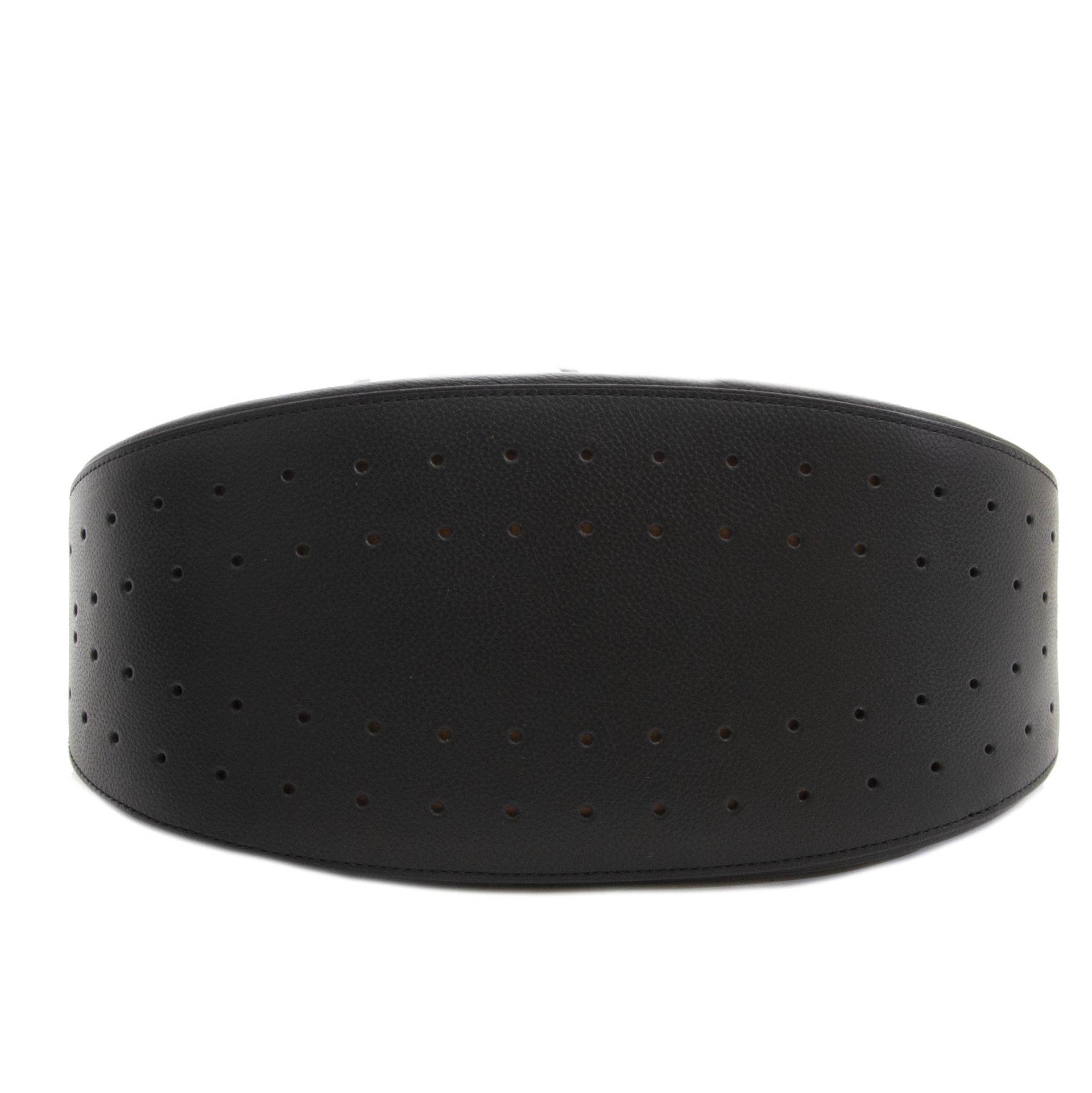 Delvaux Black Round Circle Bag now for sale at labellov vintage fashion webshop belgium