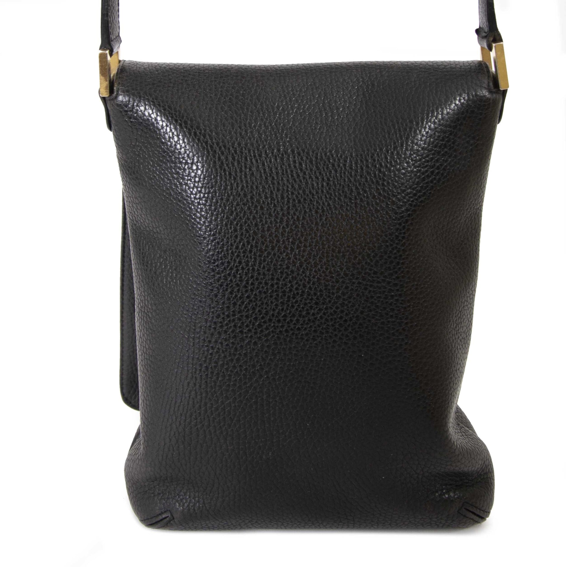 Delvaux Black Louise Baudrier PM sac seconde-à-main à vendre à labellov vintage webshop de mode belgique