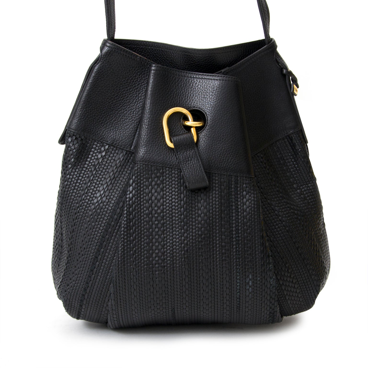 Delvaux Black Woven 'Toile De Cuir' bag best price online webshop labellov.com