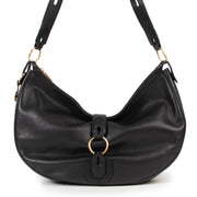 Shop safe online authentic Delvaux Black Camille Shoulder Bag at Labellov.com.