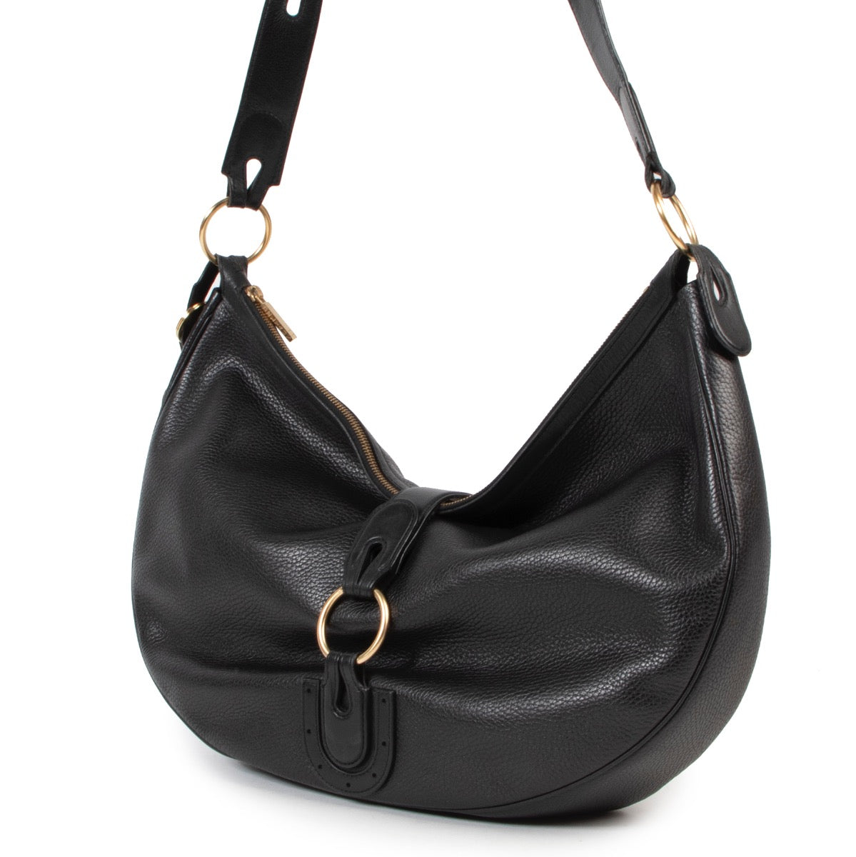 Achetez en ligne en toute sécurité ce sac Delvaux Camille en cuir noir chez Labellov.com.