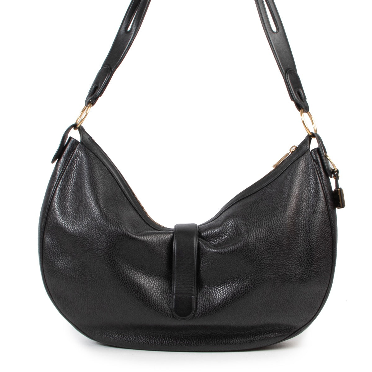 Achetez en ligne en toute sécurité ce sac Delvaux Camille en cuir noir chez Labellov.com.