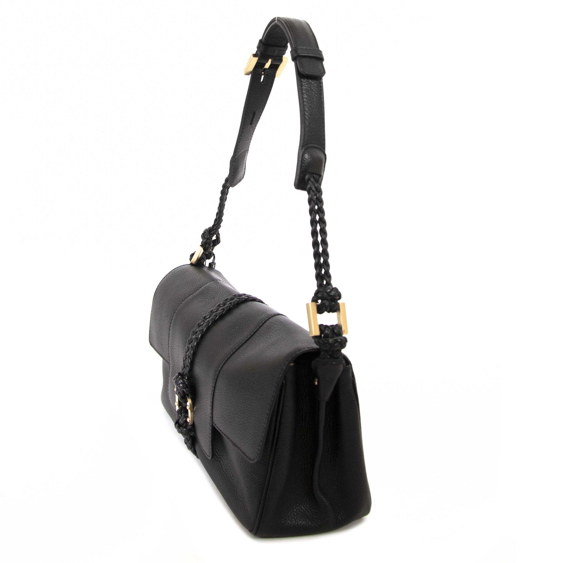 Delvaux Black Braided schouder tas nu te koop bij labellov vintage webshop belgië aan de laagste prijs