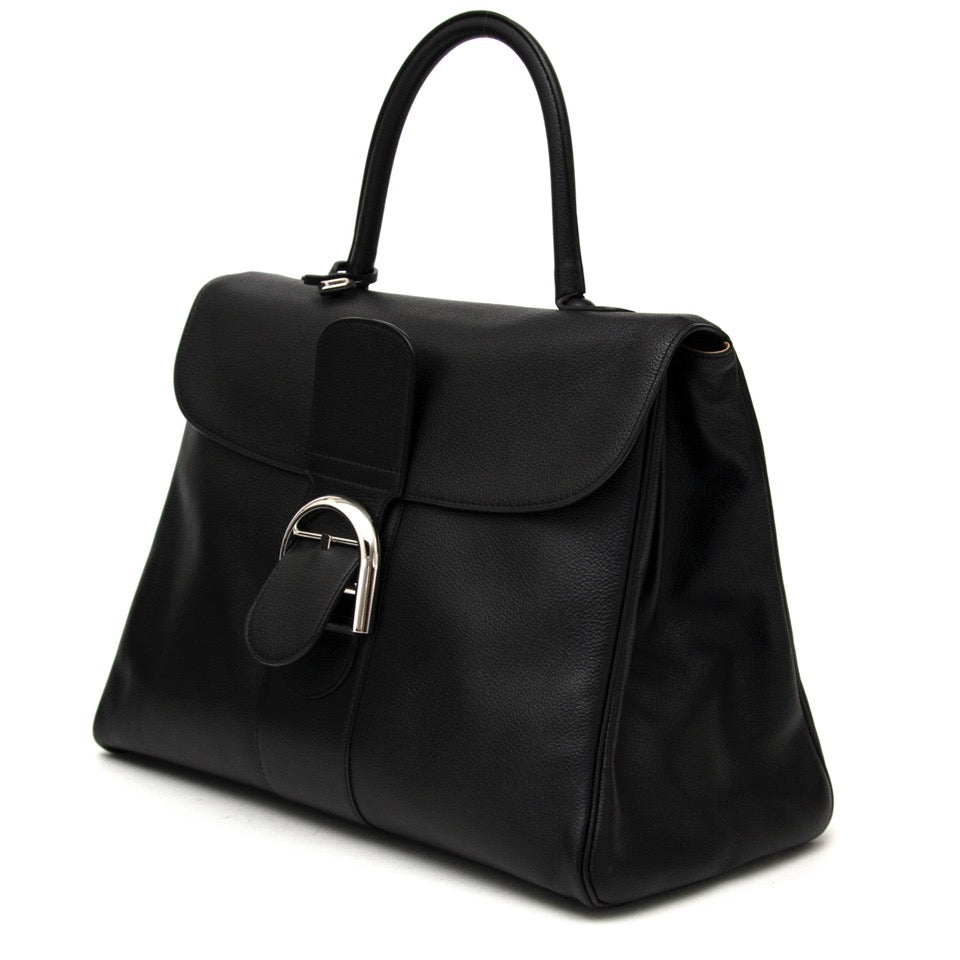 koop veilig online aan de beste prijs Delvaux Black Brillant GM in perfecte staat online webshop labellov.com