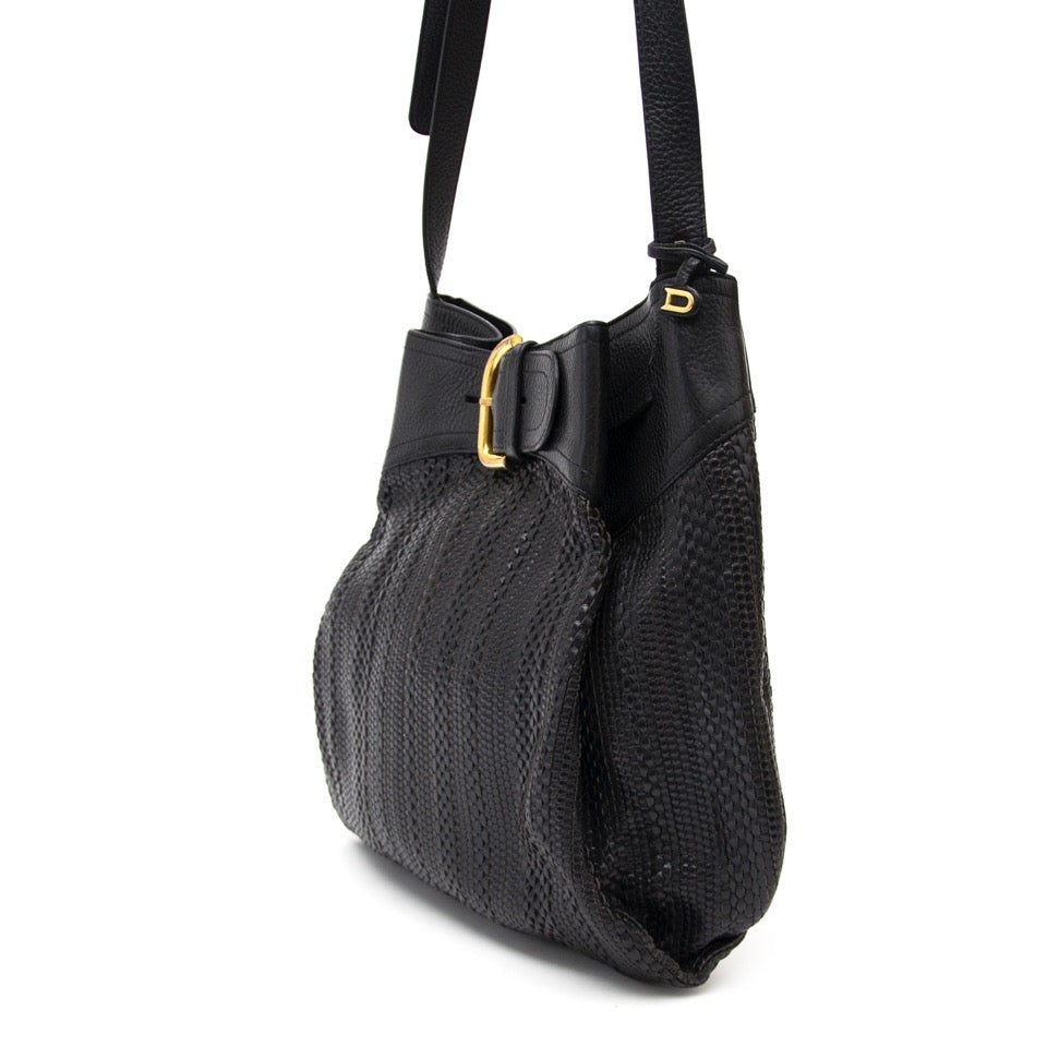 Buy Brand New Delvaux Black TOile de Cuir shoulder bag at the right price at LabelLOV vintage webshop. Luxe, vintage, fashion. Safe and secure online shopping. Antwerp, Belgium.