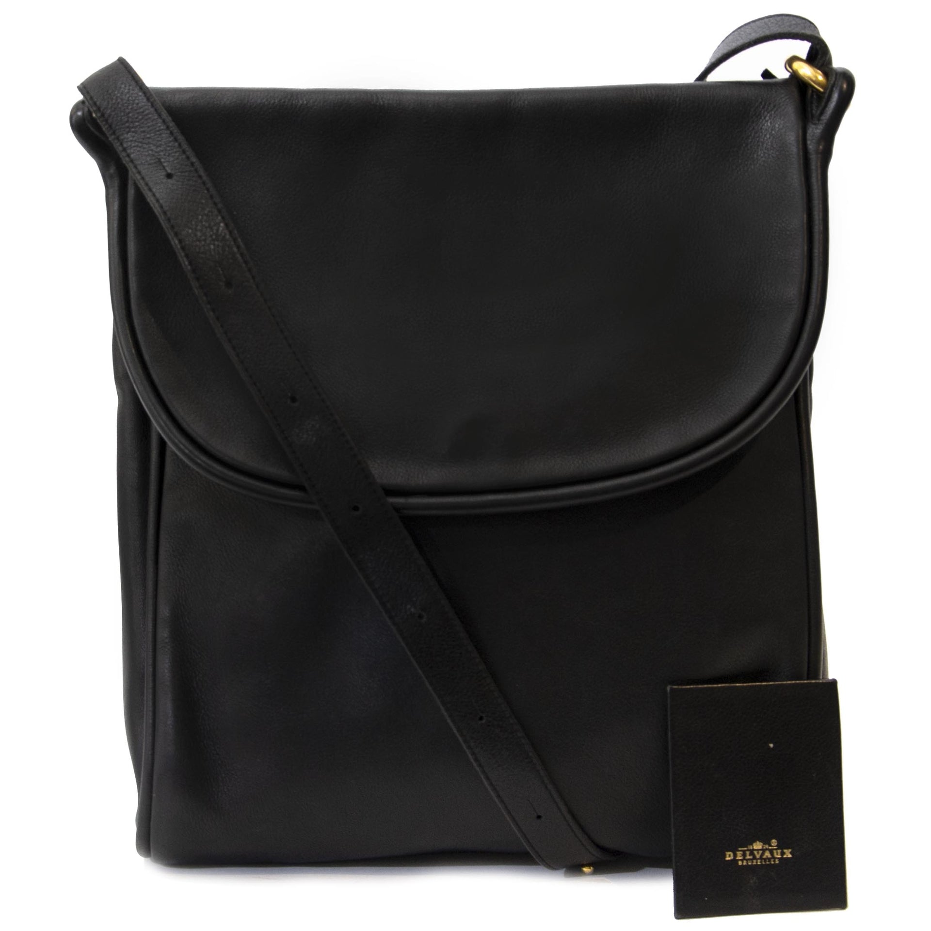 Delvaux Zwart Leren Crossbody Tas