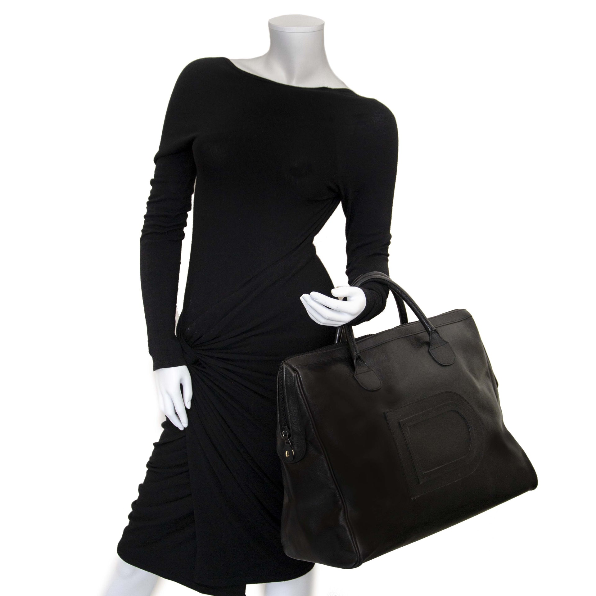 Delvaux Black Taxi Travel Bag