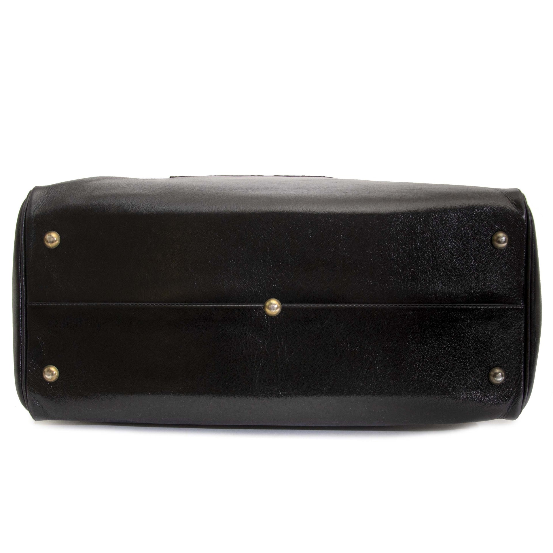 Delvaux Black Taxi Travel Bag