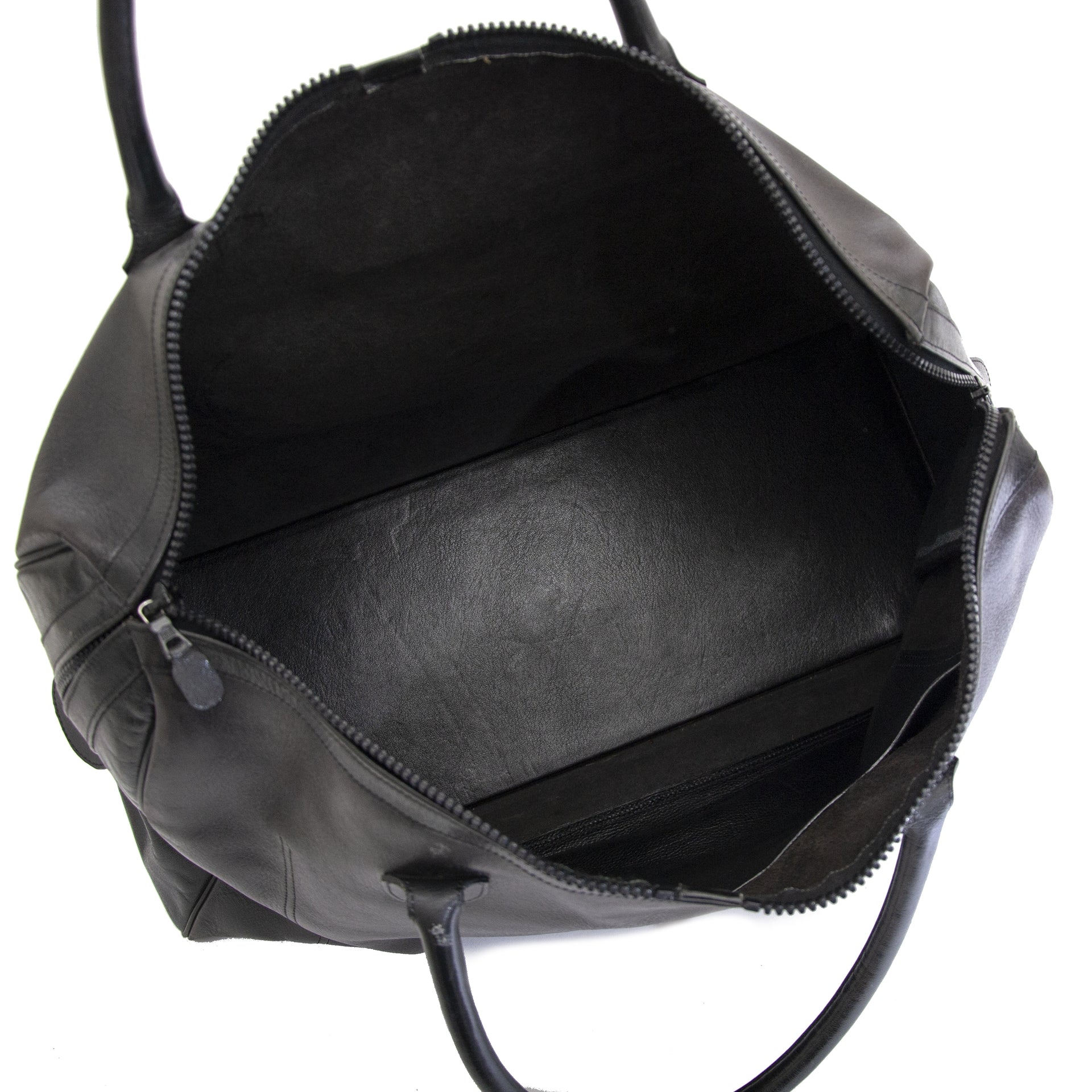 Authentieke tweedehands vintage Delvaux Taxi Logo Top Handle Bag online webshop LabelLOV