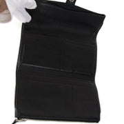 Authentieke tweedehands Delvaux zwarte lederen portemonnee juiste prijs veilig online winkelen LabelLOV webshop luxe merken winkelen Antwerpen België mode fashion