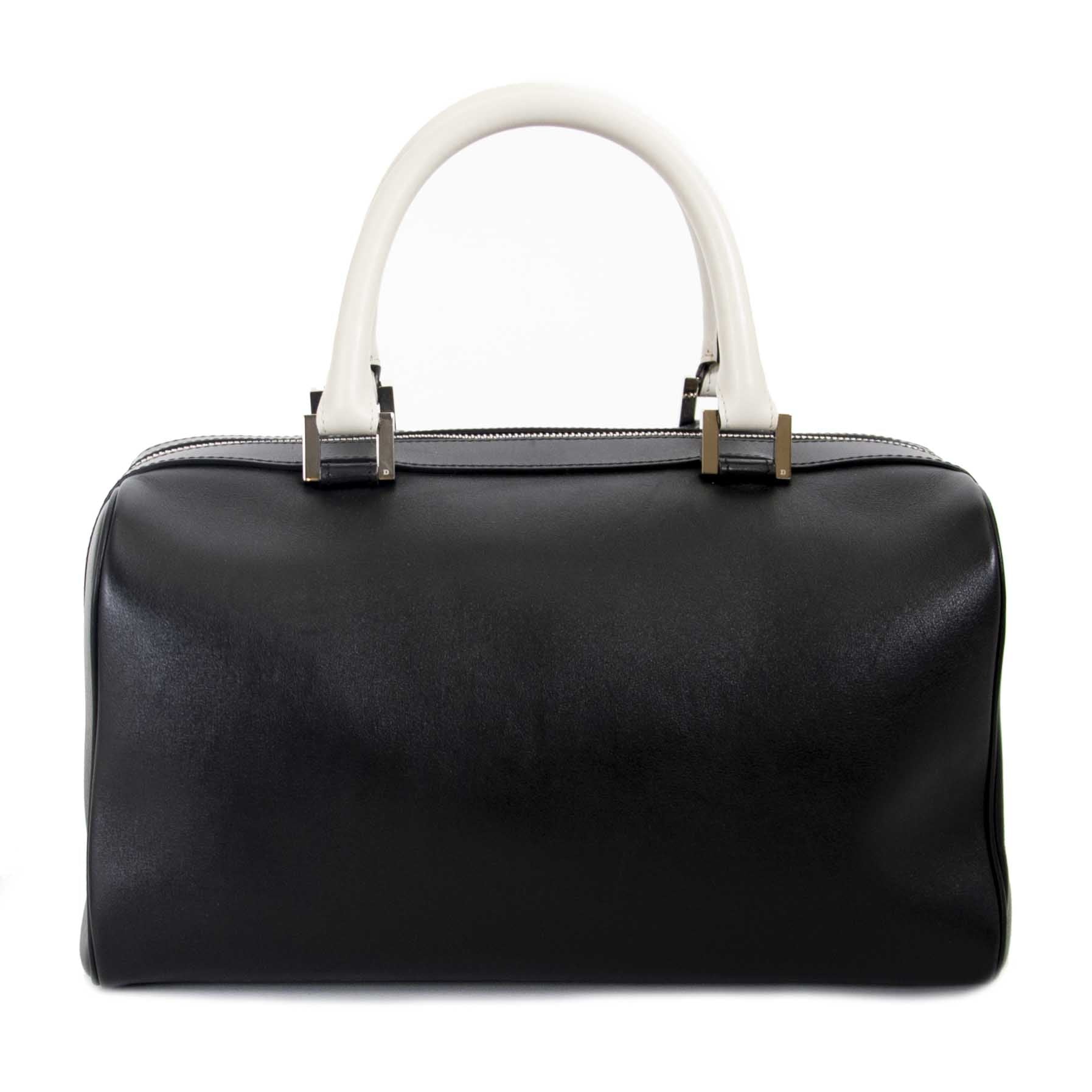delvaux louise boston allure zwart wit tas nu te koop bij labellov vintage mode webshop belgië