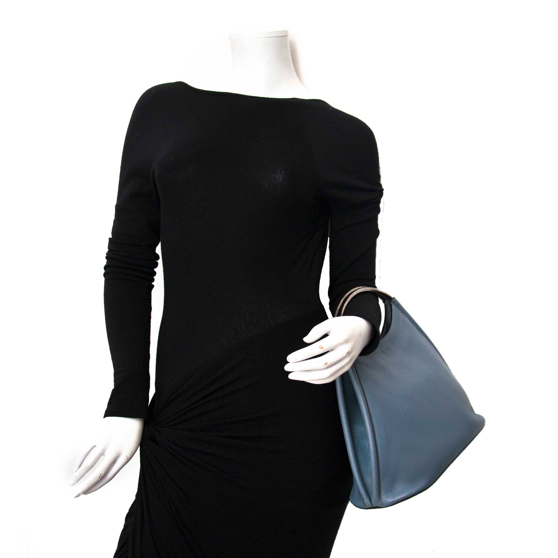 Delvaux Grey Top Handle Bag for sale online at Labellov