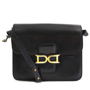 Delvaux Black Bourgogne Leather Shoulder Bag now for sale at labellov vintage fashion webshop belgium