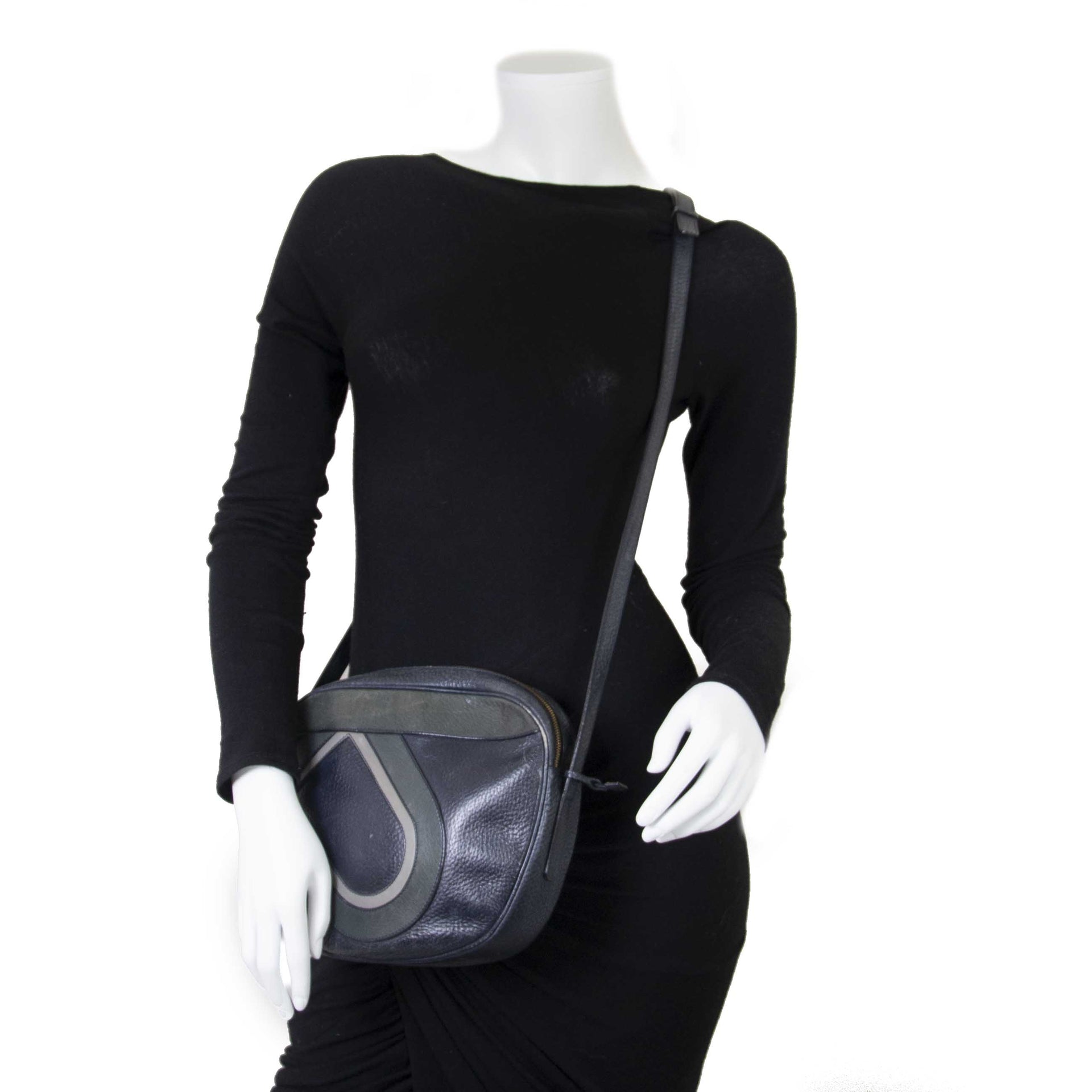 Delvaux Blue And Green Sebardeur PM Crossbody Bag now for sale at labellov vintage fashion webshop belgium