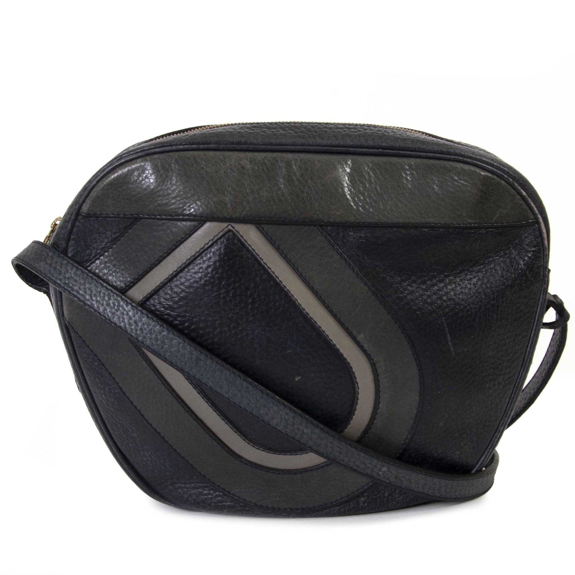 Delvaux Blue And Green Sebardeur PM Crossbody Bag now for sale at labellov vintage fashion webshop belgium