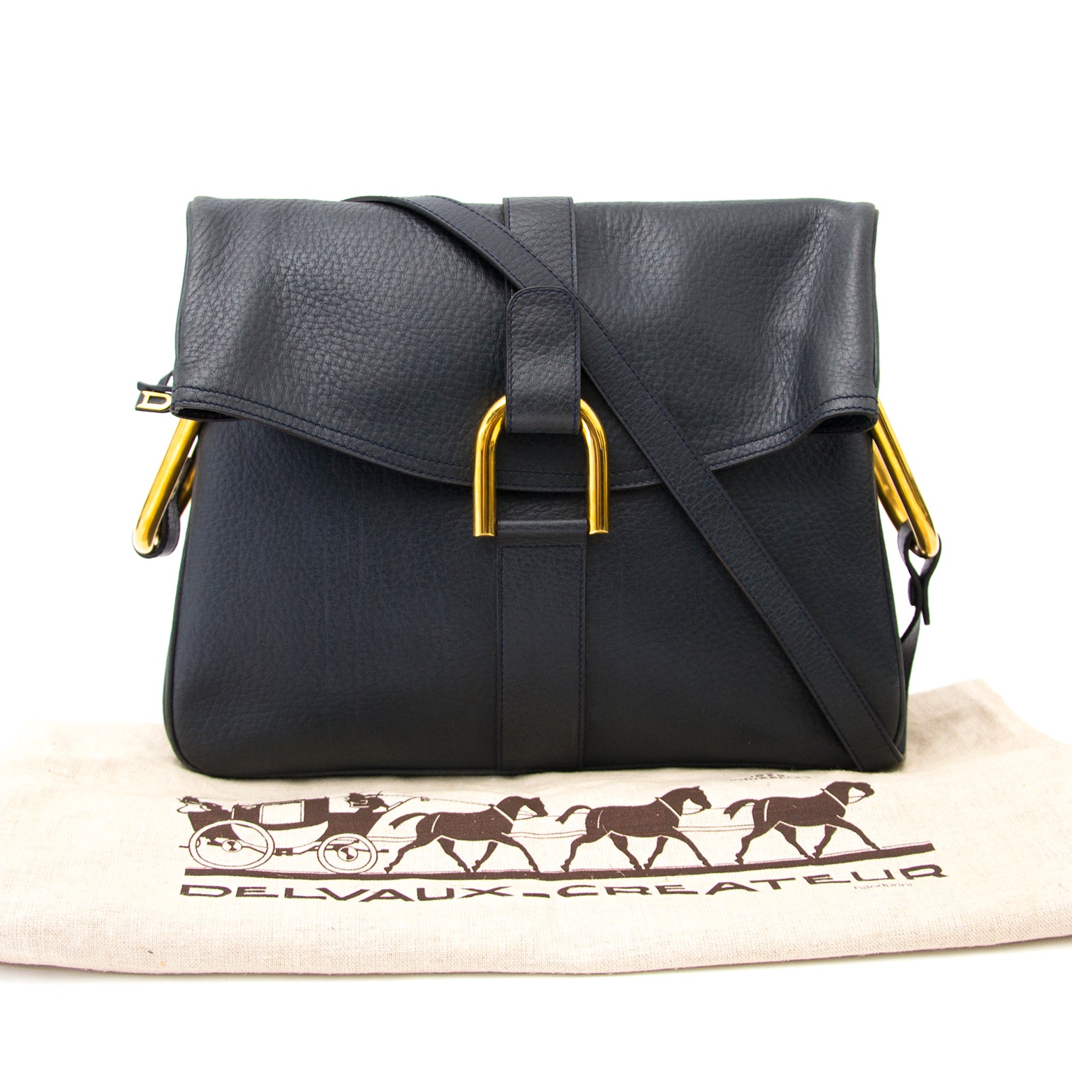 Are you Delvaux Navy Blue Givry Bag? Buy it at Labellov secondhand luxury in Antwerp