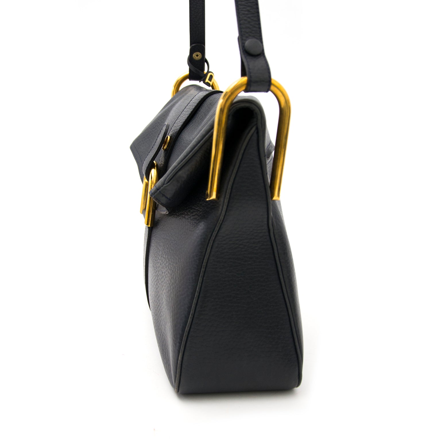 Bent u op zoek naar een authentieke Delvaux Navy Blue Givry handtas?