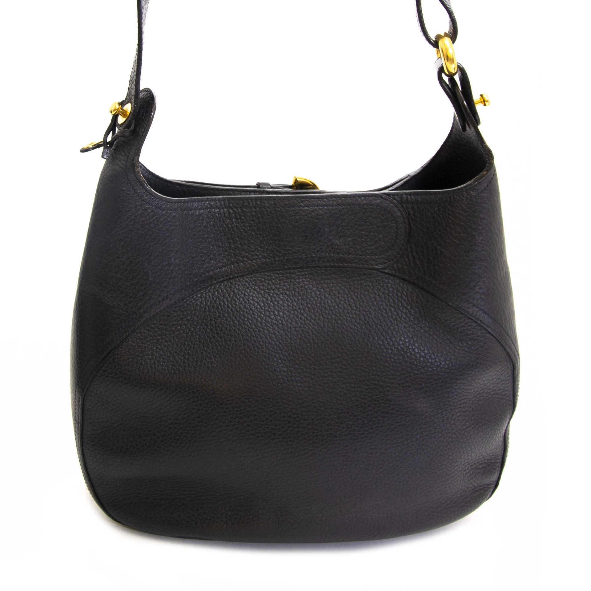 acheter en ligne seconde main Delvaux Dark Blue Leather Shoulder Bag
