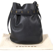 delvaux dark blue 'd' bucket bag now for sale at labellov vintage fashion webshop belgium