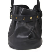 delvaux dark blue 'd' bucket bag now for sale at labellov vintage fashion webshop belgium