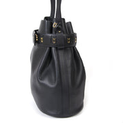 delvaux dark blue 'd' bucket bag now for sale at labellov vintage fashion webshop belgium