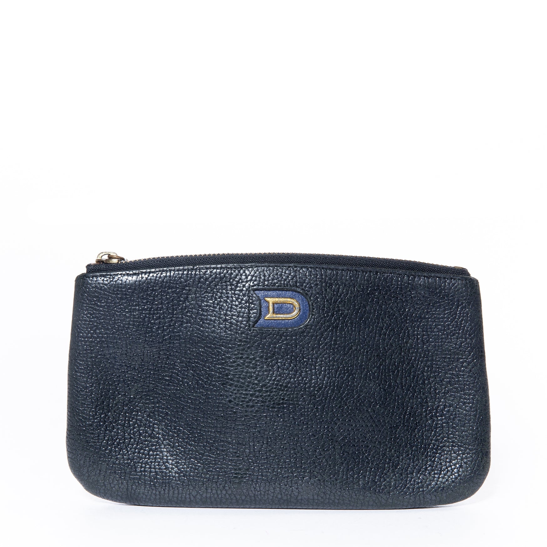 Delvaux Dark Blue Pouch for sale online at Labellov in Antwerp