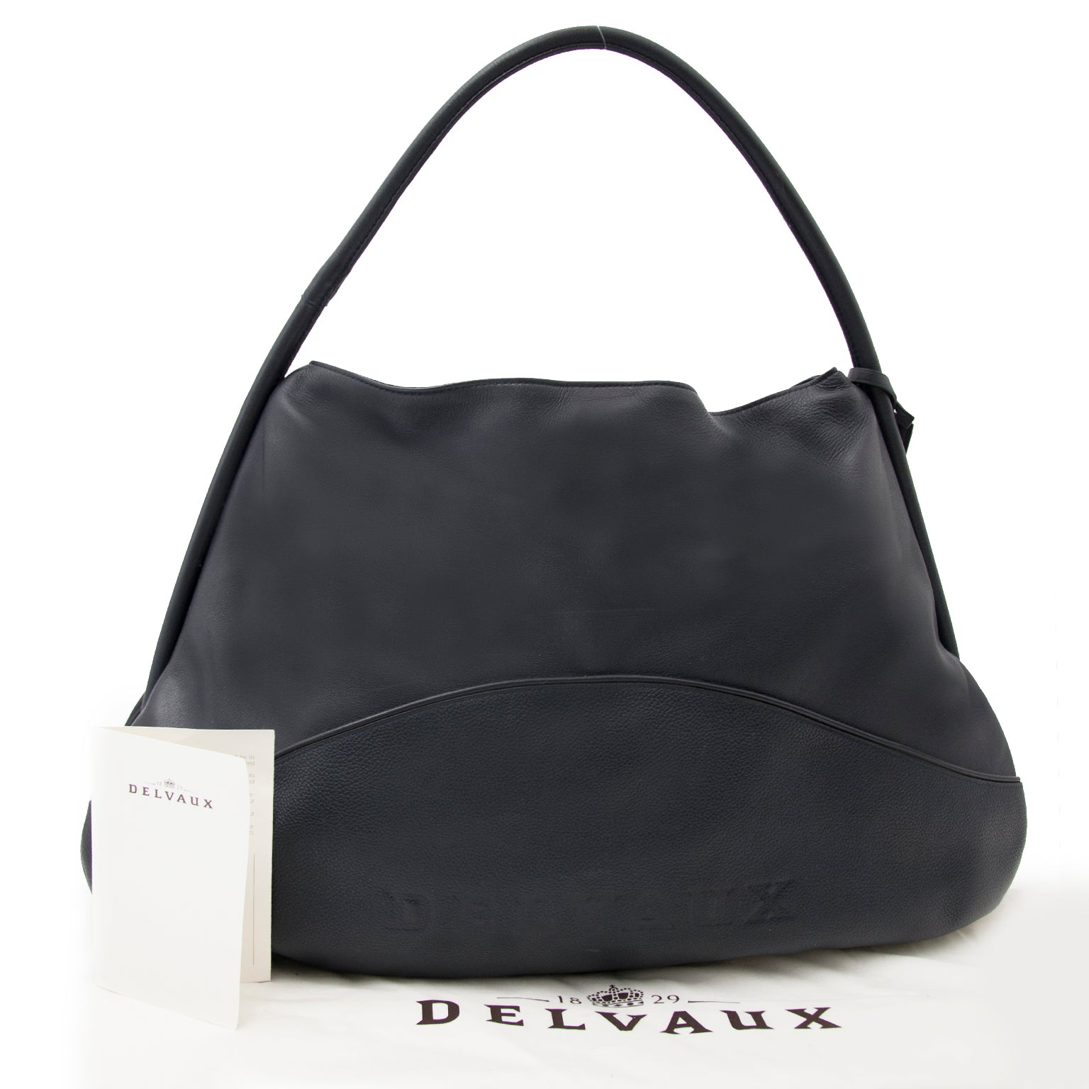We buy and sell your secondhand designer luxury bags such as Delvaux Lagoon Lady Calf Marine