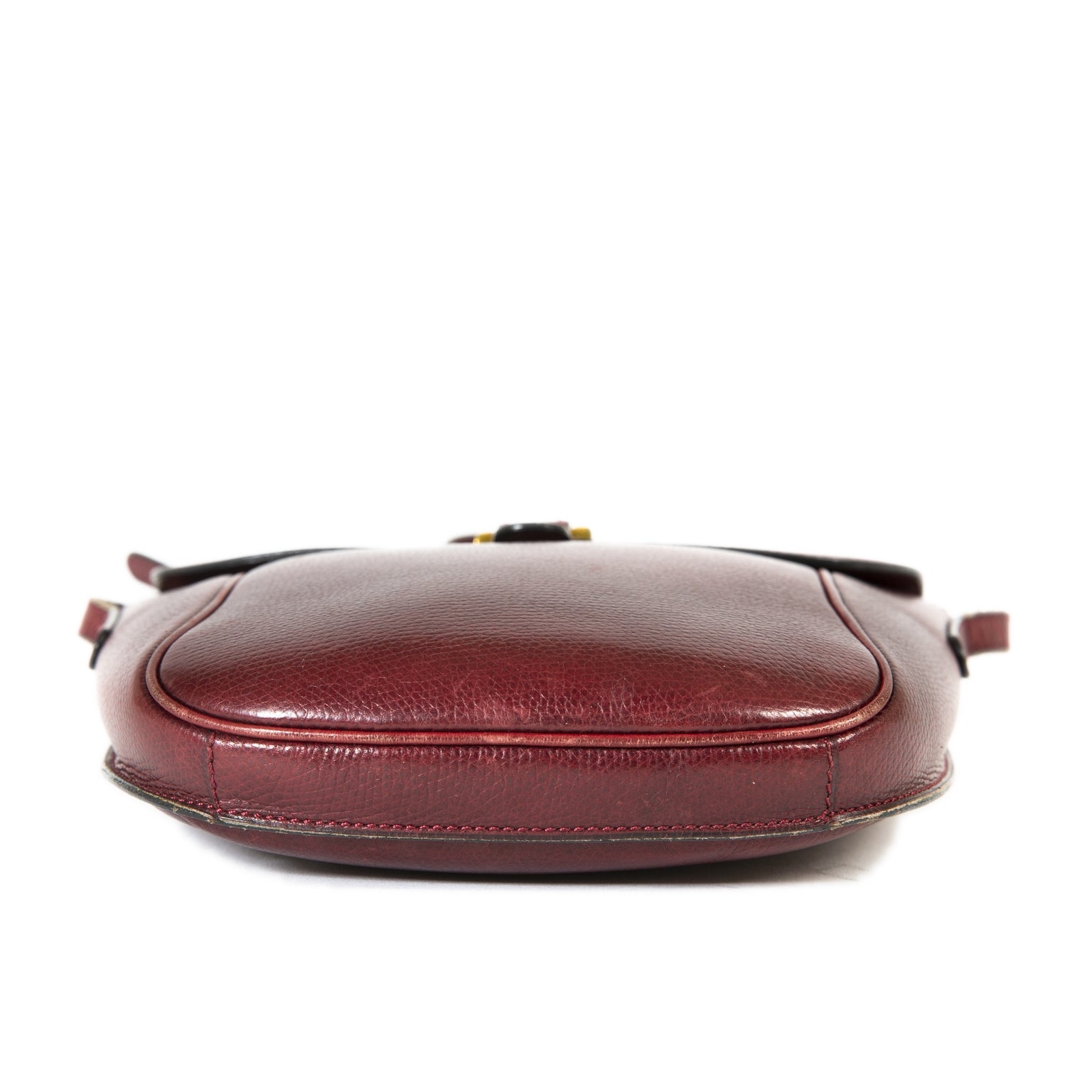 Delvaux Bordeaux Leather Crossbody Bag now for sale at labellov vintage fashion webshop belgium