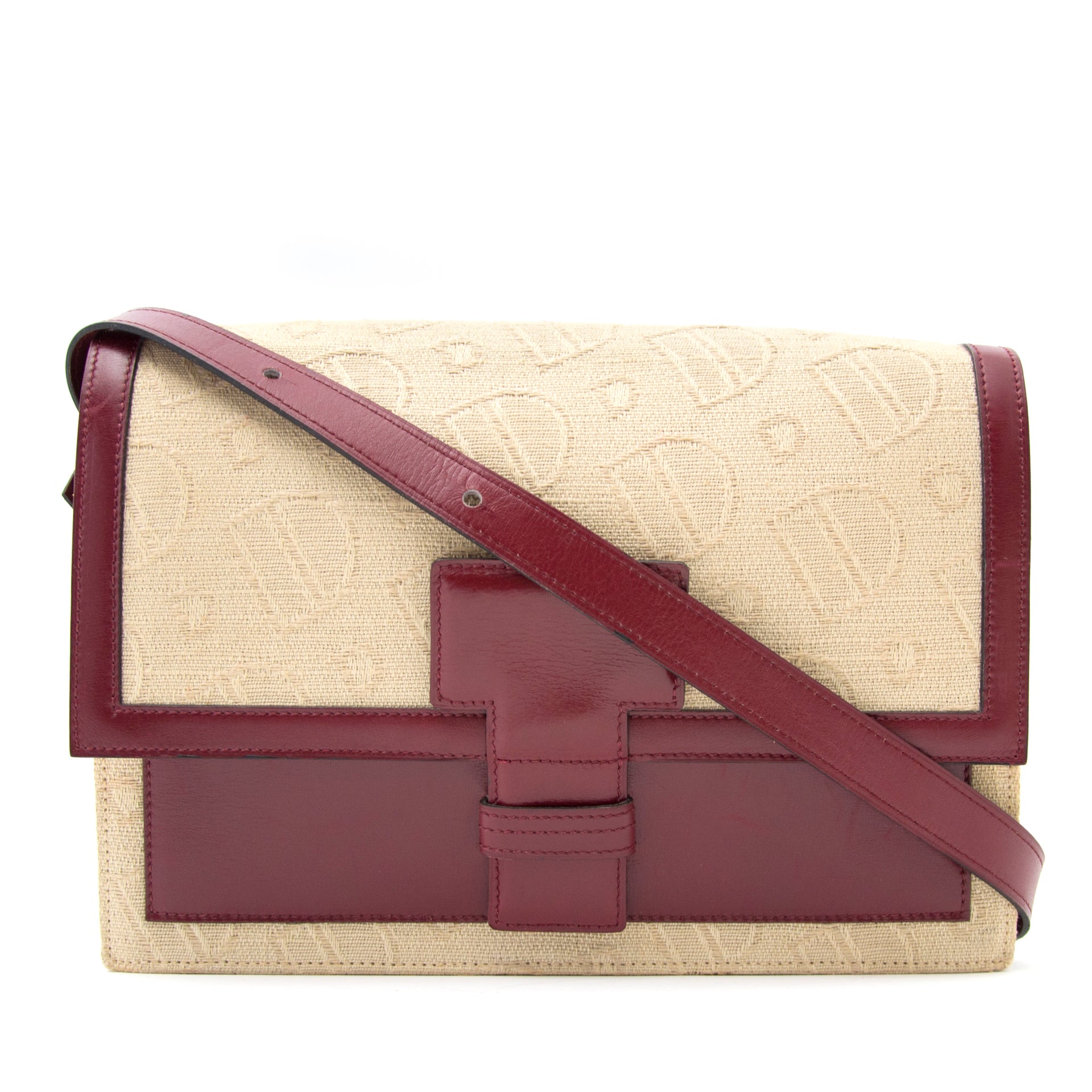 Are you looking for a Delvaux Red Leather and Fabric Shoulder Bag ?