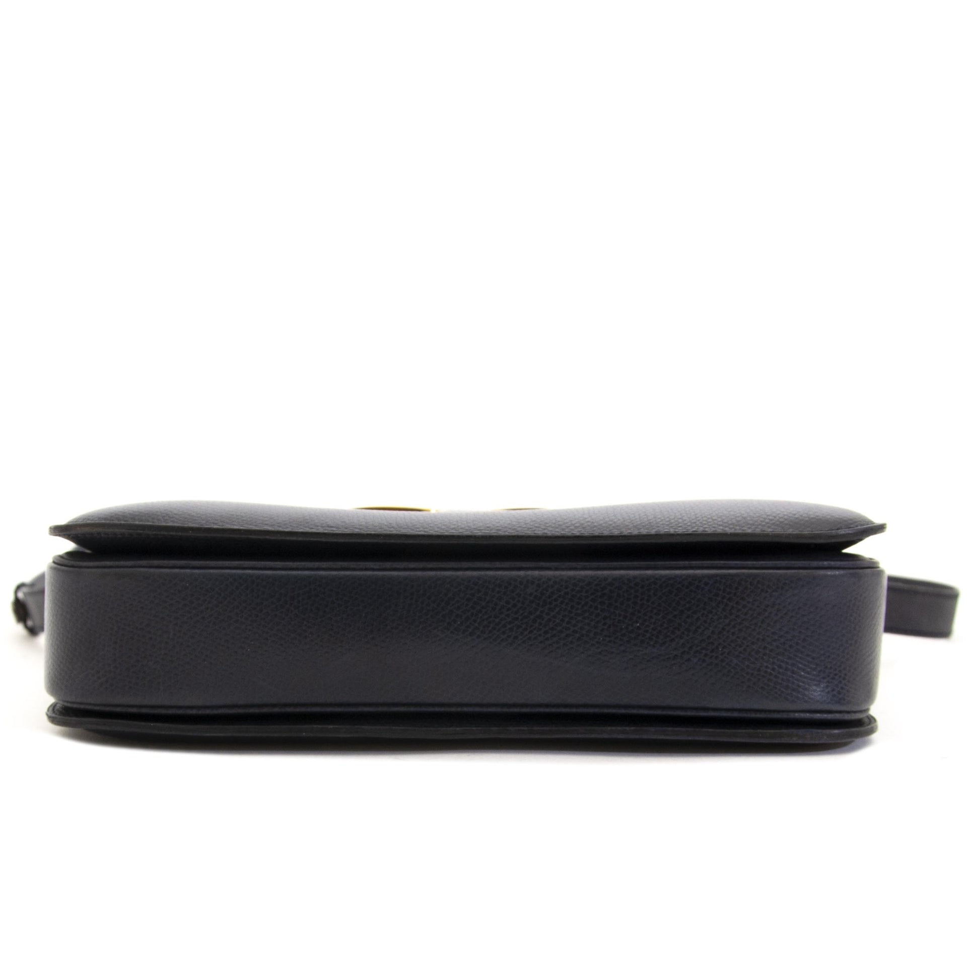 Delvaux Dark Blue Bourgogne Shoulder Bag now for sale at labellov vintage fashion webshop belgium