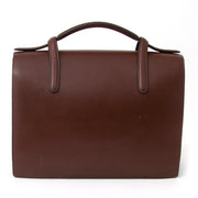 shop safe online worldwide shipping real rea luxury vintage Delvaux Brown Briefcase