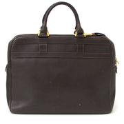 shop safe online worldwide shipping real rea luxury vintage Delvaux Brown Briefcase