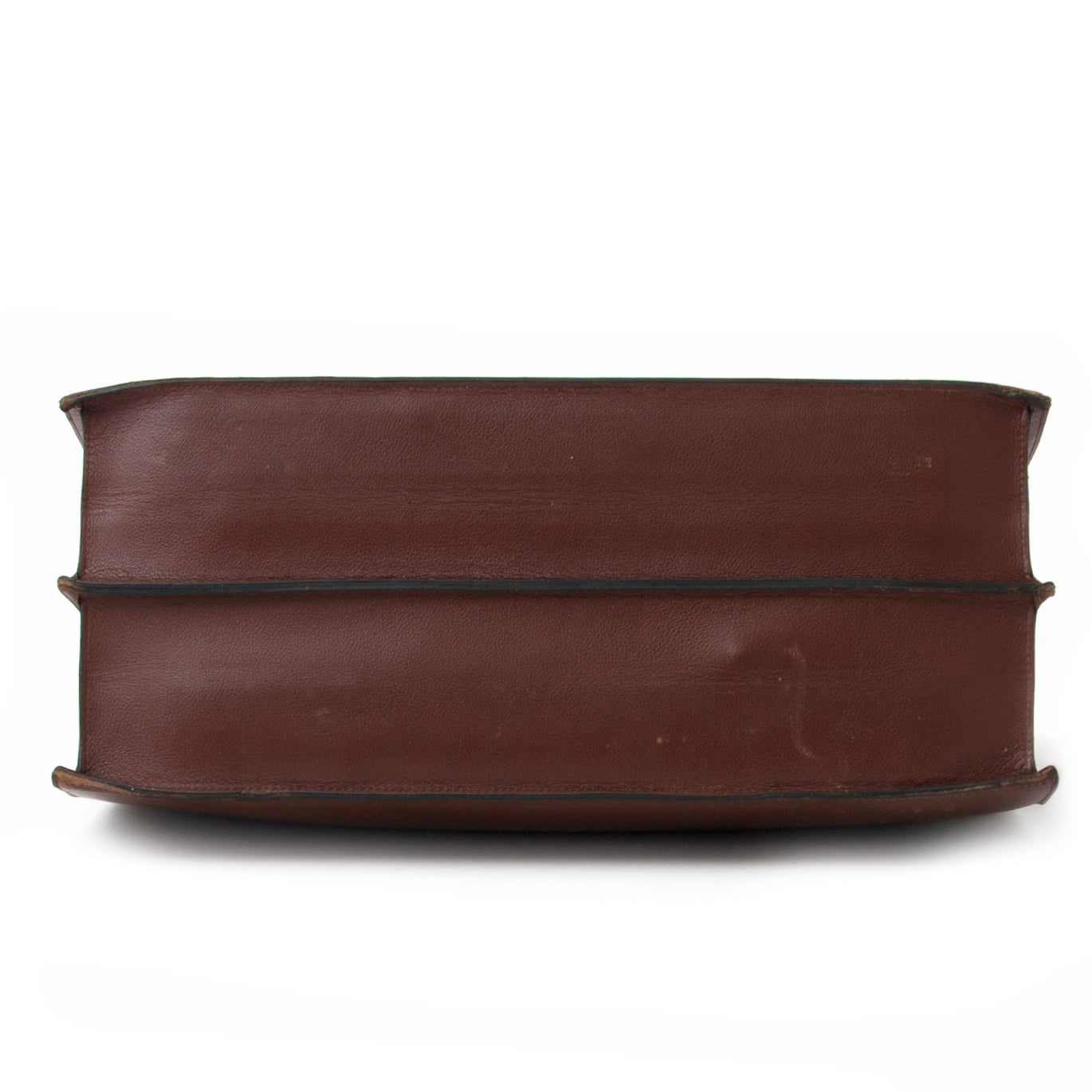 shop safe online worldwide shipping real rea luxury vintage Delvaux Brown Briefcase