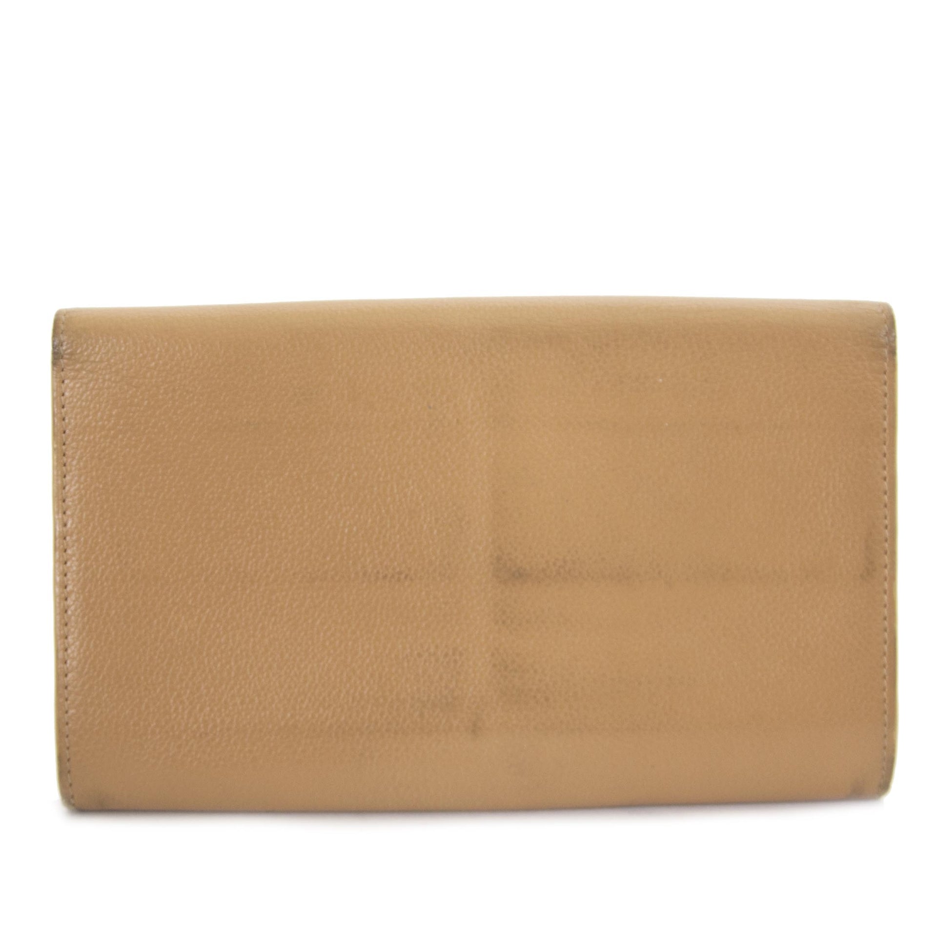 Delvaux Beige Brillant Wallet now for sale at labellov vintage fashion webshop belgium
