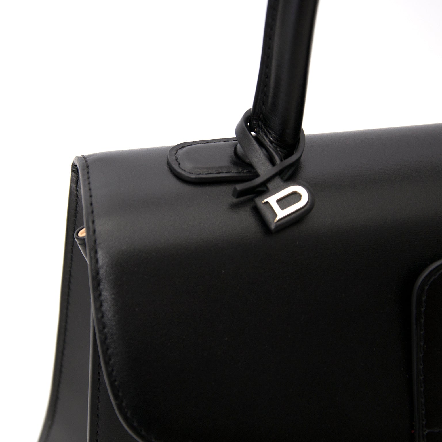 acheter en ligne pour le meilleur prix sac a main Brand New Delvaux Black Brillant MM PHW + STRAP